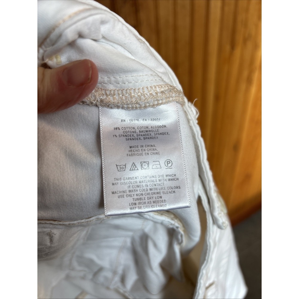 Anthropologie Pilcro Hyphen Stretch Cotton Chinos White  Women's Size 32 - Picture 12 of 16